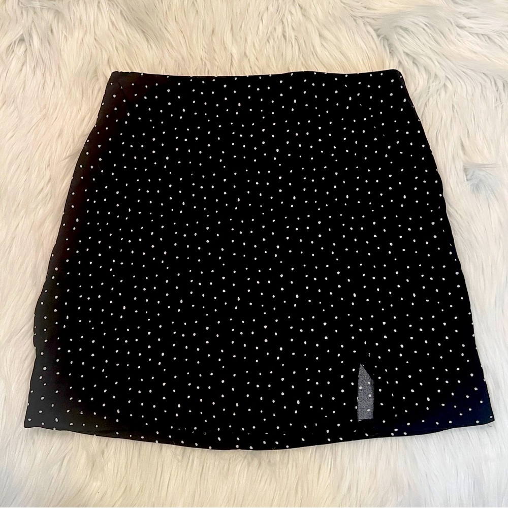 PacSun L.A. Hearts Black and White Polka Dot Mini Skirt Size Small